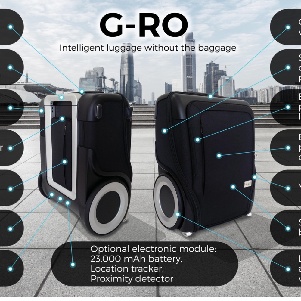 G-Ro Smart Carry-on Suitcase